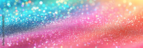 Colorful pastel glitter background with bokeh, pink blue and light green gradient, sparkles, Rainbow glitter, defocused light, stars, birthday, and particles.rainbow mermaid unicorn banner photo