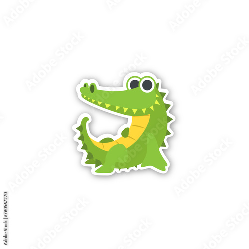 Crocodile Icon. Emoji Vector. Colorful Icon. Icon Vector. Icon Design