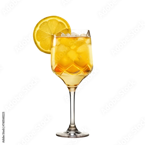 An Isolated Golden Dream Cocktail Drink, Transparent Background, PNG