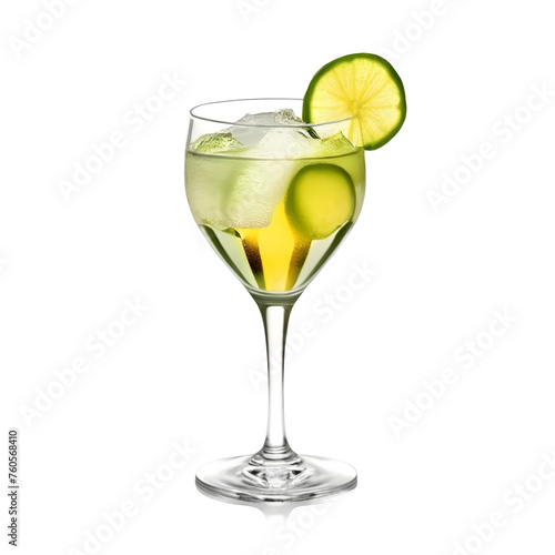 An Isolated Hugo Cocktail Drink, Transparent Background, PNG