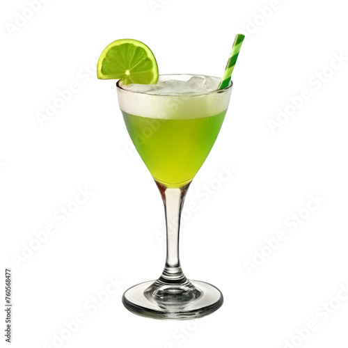 An Isolated Irish Maid Cocktail Drink, Transparent Background, PNG