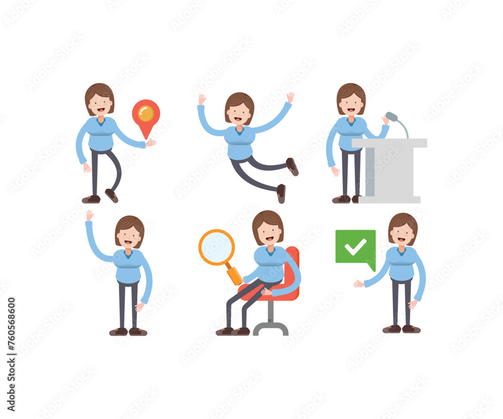 girl students in various poses vector illustration girl students in various poses vector illustration