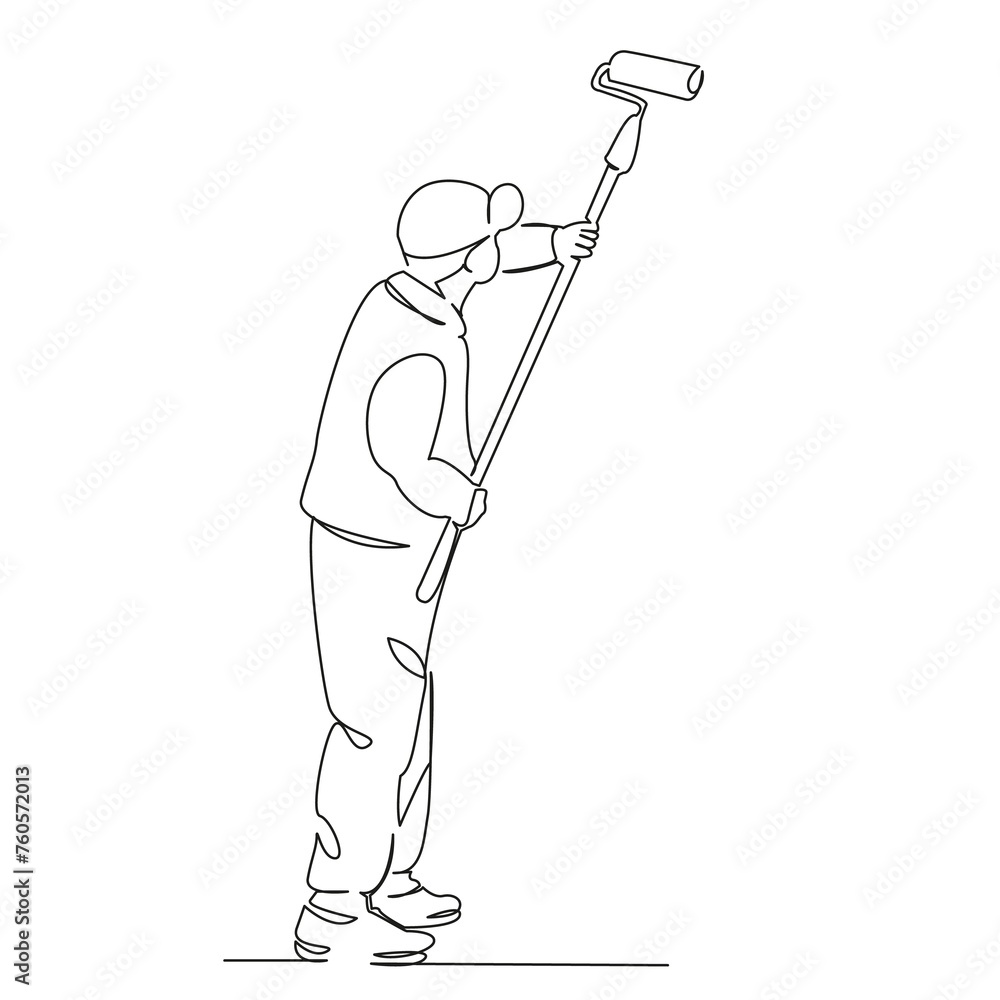 Obraz premium painter painting the walls