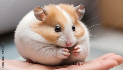 A Hamster Grooming Its Fur With Delicate Paws