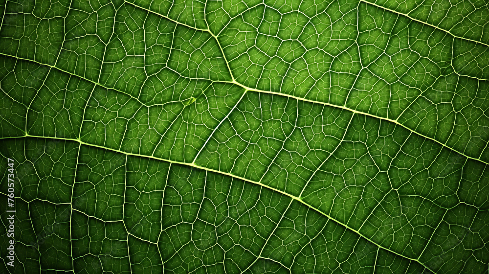 Fototapeta premium Green leaves pattern, nature illustration