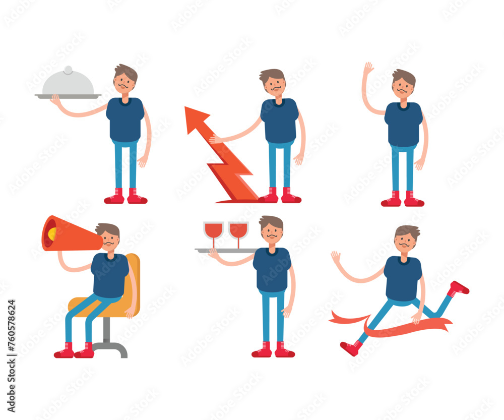 boy character in various poses characters illustration boy character in various poses characters illustration