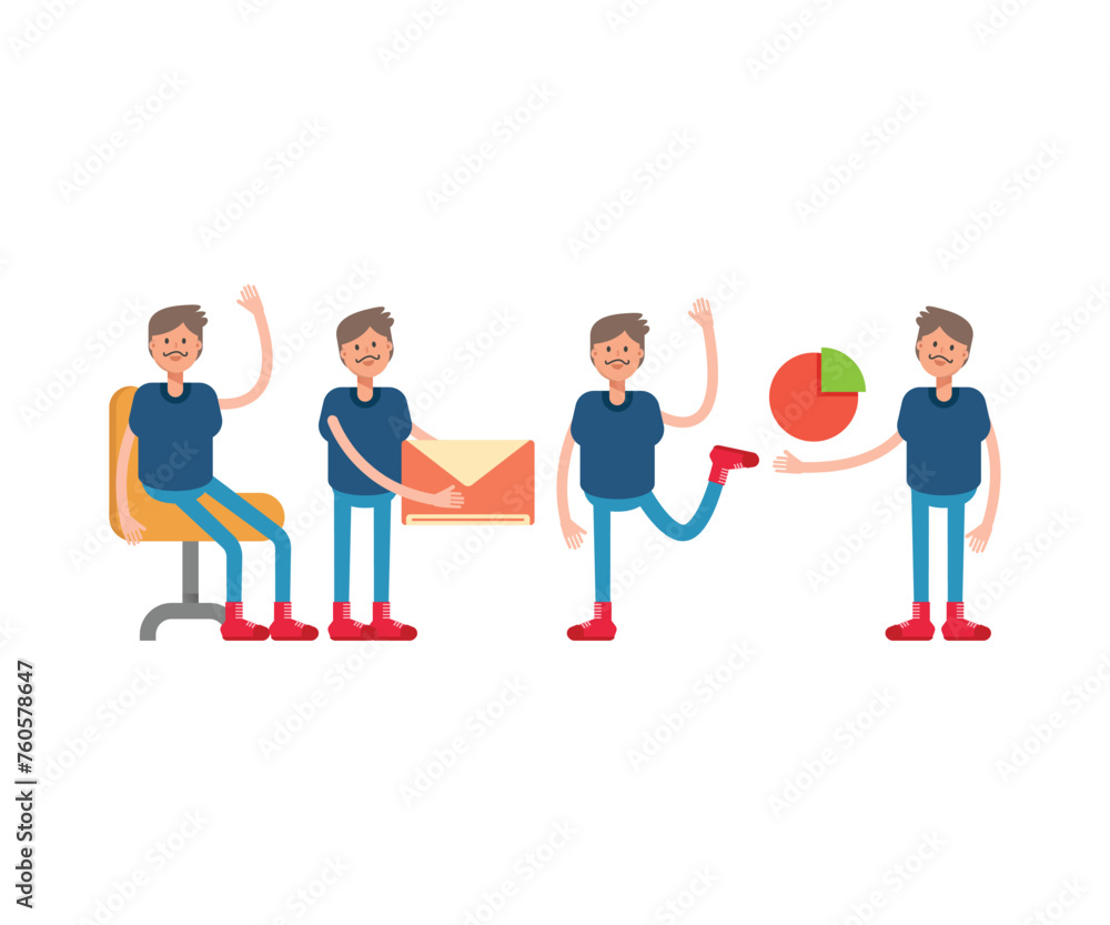 boy character in various poses characters illustration boy character in various poses characters illustration