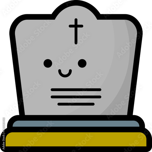 Grave line icon