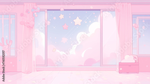 星空が可愛い風景壁紙素材