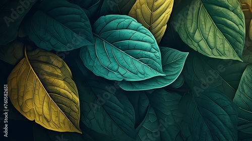 Green abstract background  HD detailed leaf pattern texture