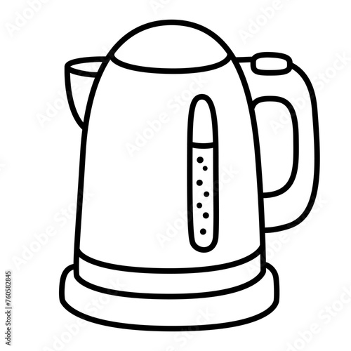 Electric kettle cartoon doodle icon