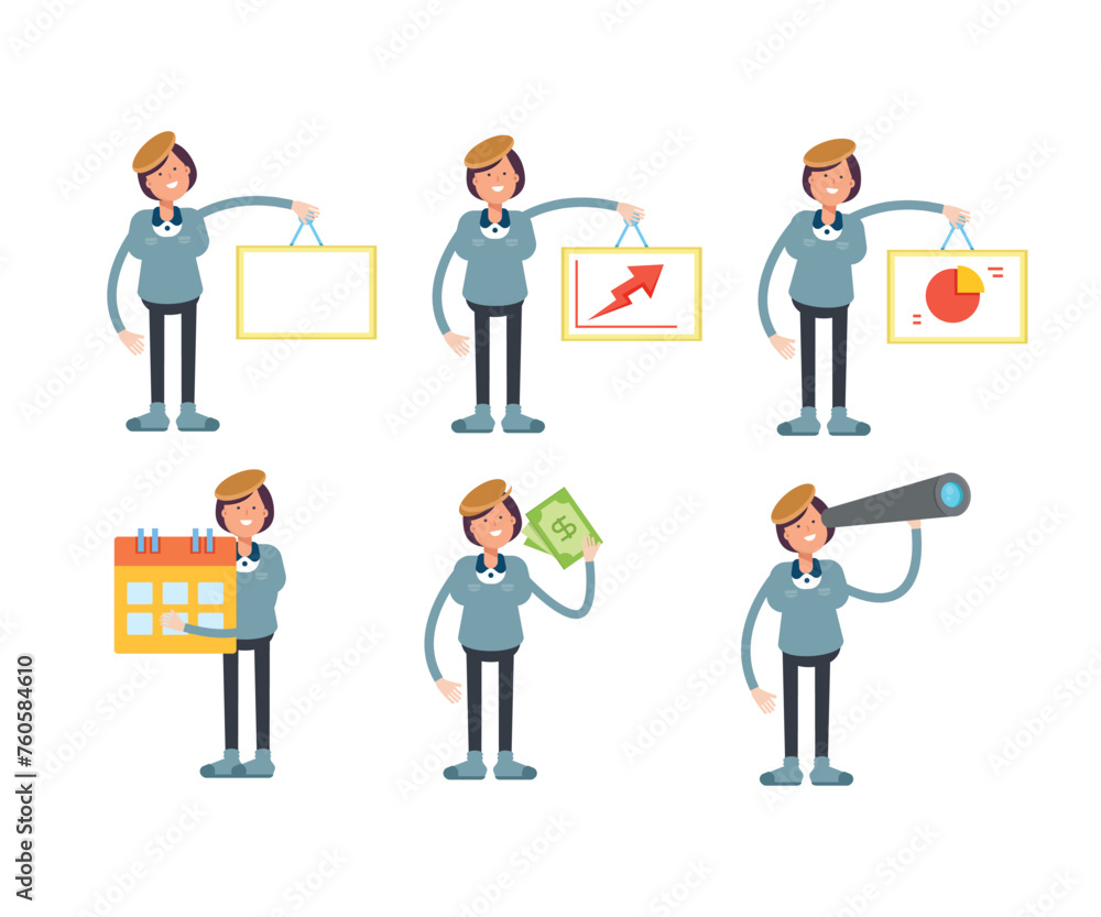 girl students characters set in various poses vector illustration girl students characters set in various poses vector illustration
