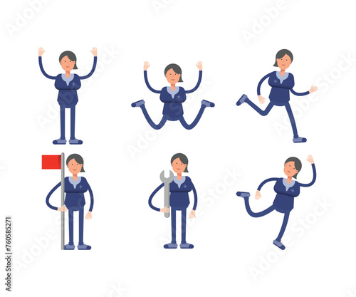 female doctor characters set vector illustration
