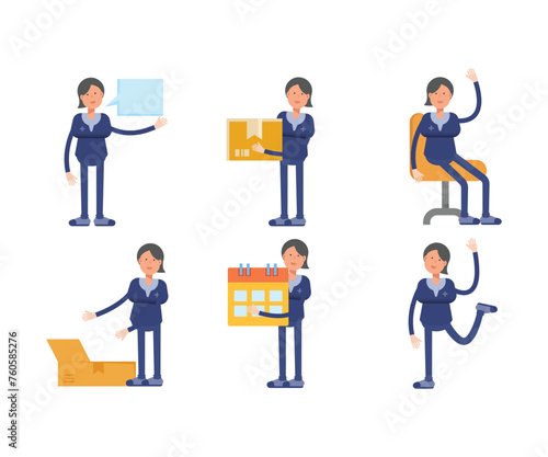 female doctor characters set vector illustration