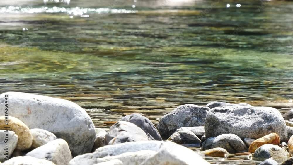A valley where clean water of emerald green flows. A valley where clean water of emerald green flows.