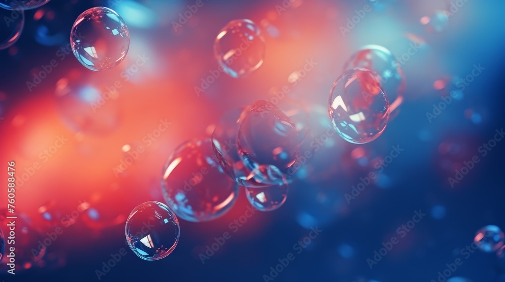 abstract background bubble red blue