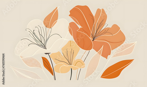abstract floral background, Generative AI