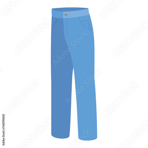 3D Isometric Flat Vector Set of Jeans Styles, Fashion Pants. Item 8