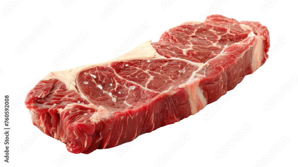 Raw beef steak and meat fillet Isolated on a transparent background.