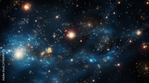 Galaxies with bright stars orbiting © Media Srock