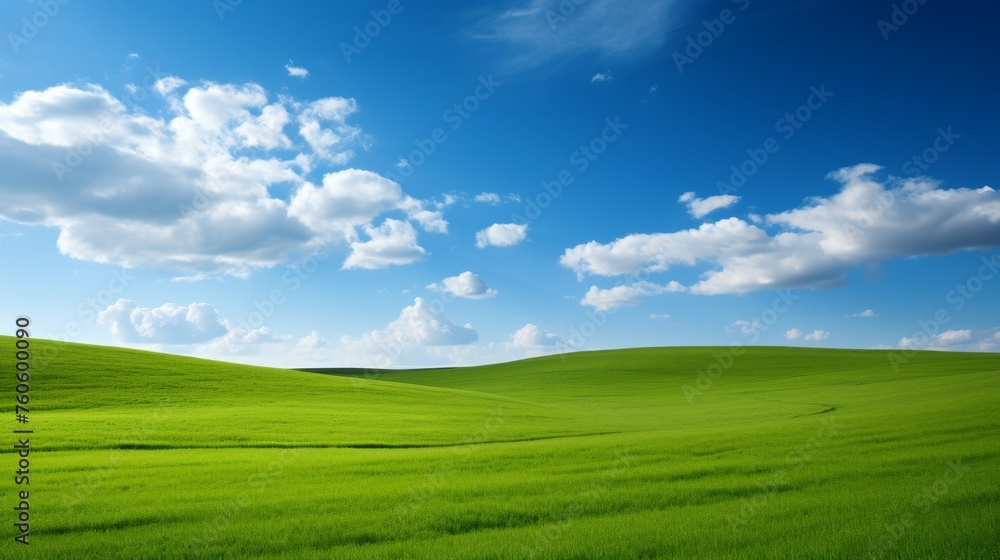Green field with blue sky Green field with blue sky