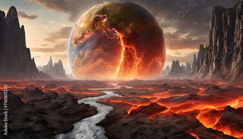 planet earth after the apocalypse, Generative AI	