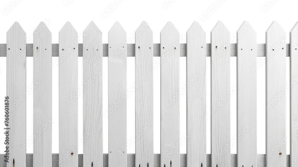 White wooden fence on transparent background. White wooden fence on transparent background.