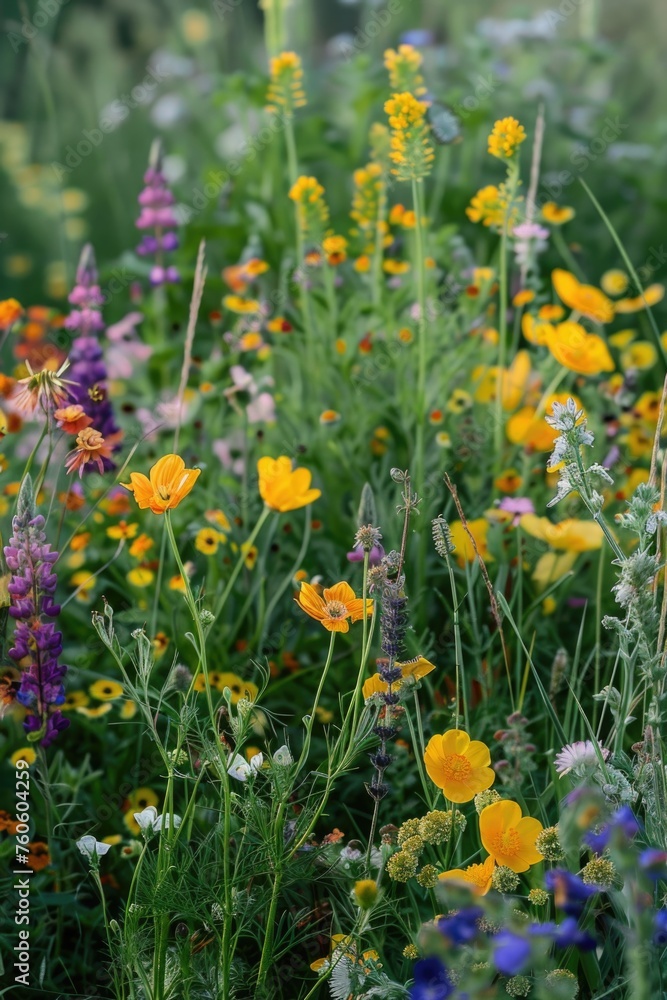 A vibrant field of wildflowers perfect for nature backgrounds