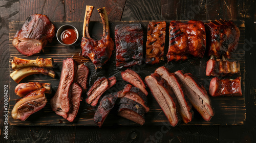 Assorted Smoked Meats Display
