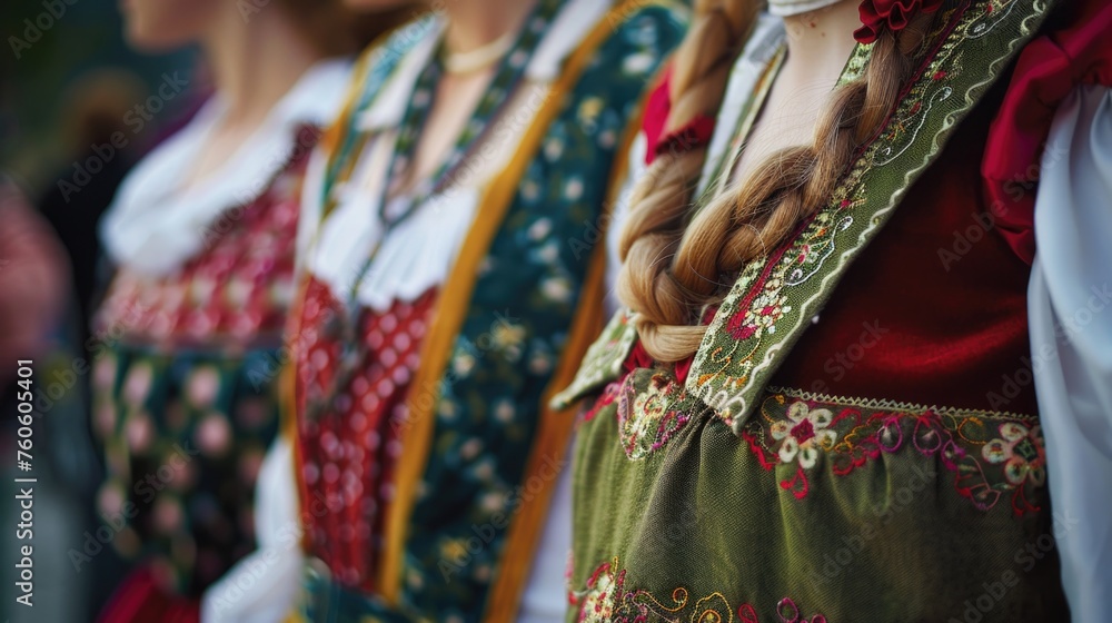 A group of women in traditional attire, suitable for cultural events