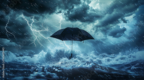 Umbrella in a Storm Concept photo