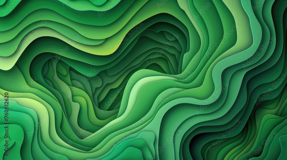 A green abstract background with wavy shapes. Suitable for graphic design projects A green abstract background with wavy shapes. Suitable for graphic design projects