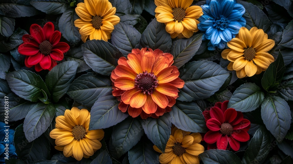  a bunch of flowers that are sitting in the middle of a bunch of flowers that are sitting in the middle of a bunch of flowers.