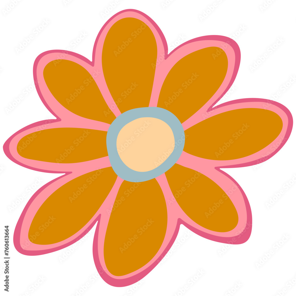 Flat flower bud element for beautiful design. Simple form. Vector drawing. Flat flower bud element for beautiful design. Simple form. Vector drawing.