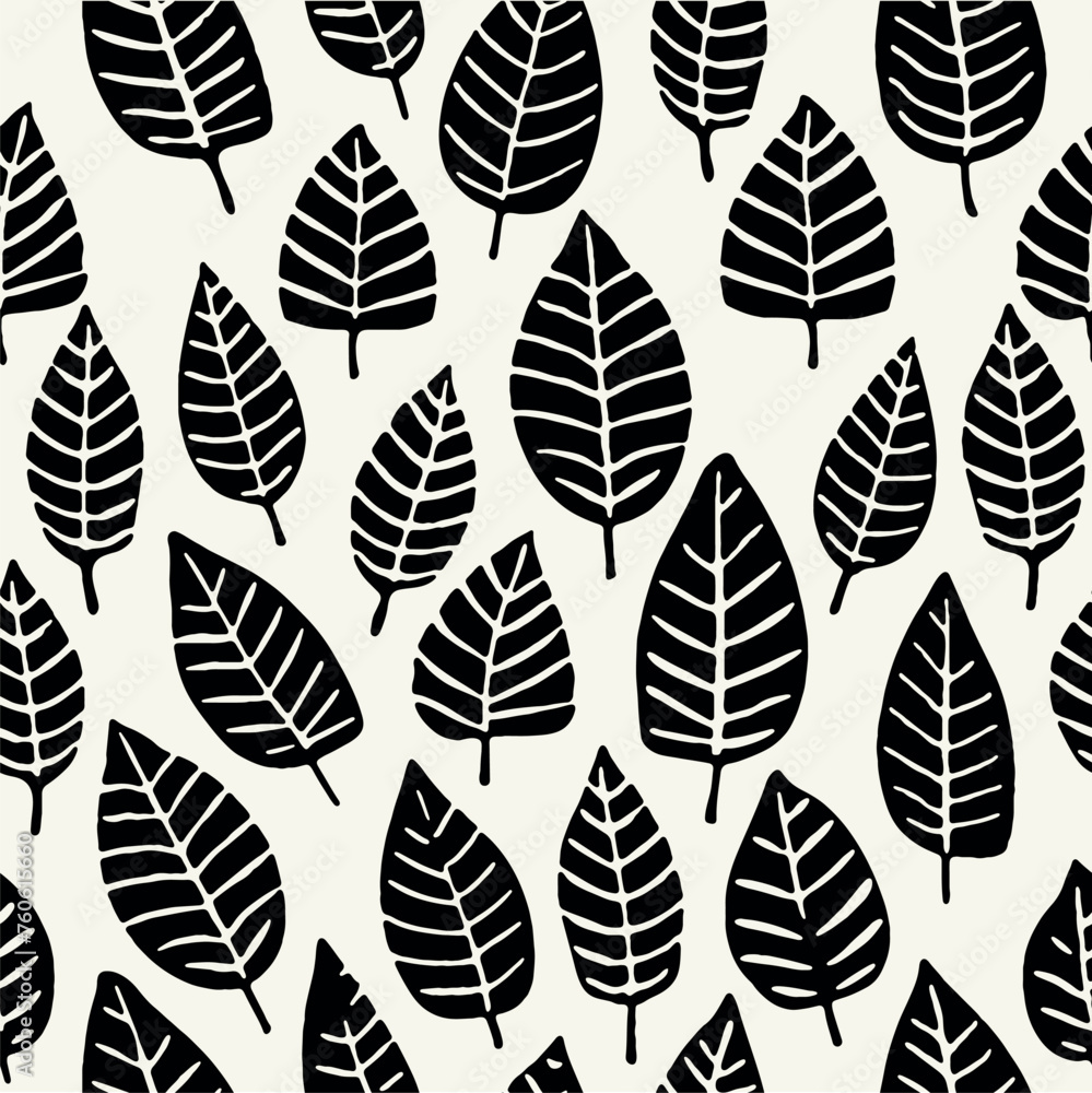 Fototapeta premium Vector seamless pattern. Modern repeating floral texture. Fancy print with stylized flowers. Can be used as swatch for illustrator.