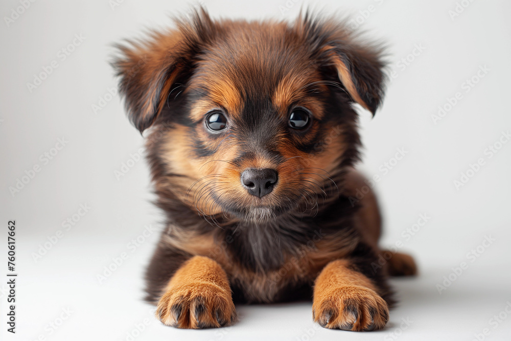 A cute puppy with big eyes and a round face A cute puppy with big eyes and a round face