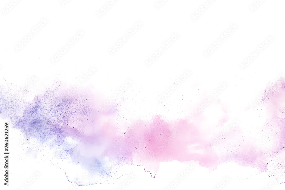 Pink and purple watercolor wash on white background.