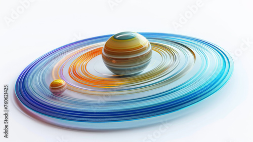 glass planet with rings