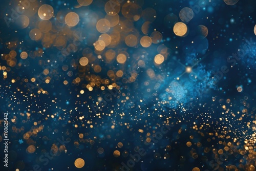 Blurry blue and gold abstract background. Suitable for graphic design projects