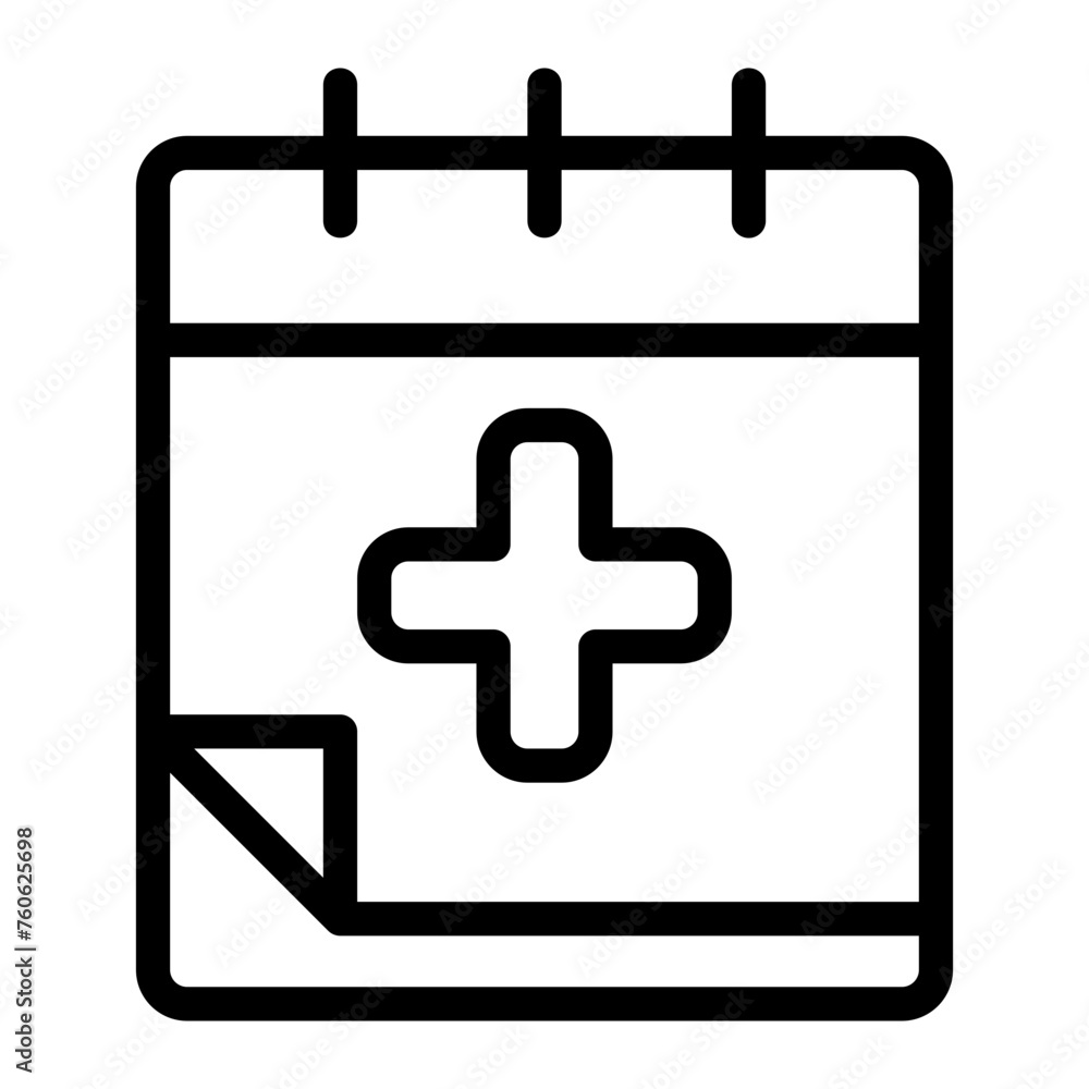 Obraz premium calendar line icon