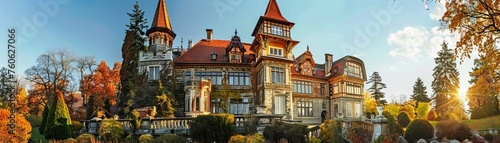Fairy-tale castle with romantic gardens perfect backdrop for love stories