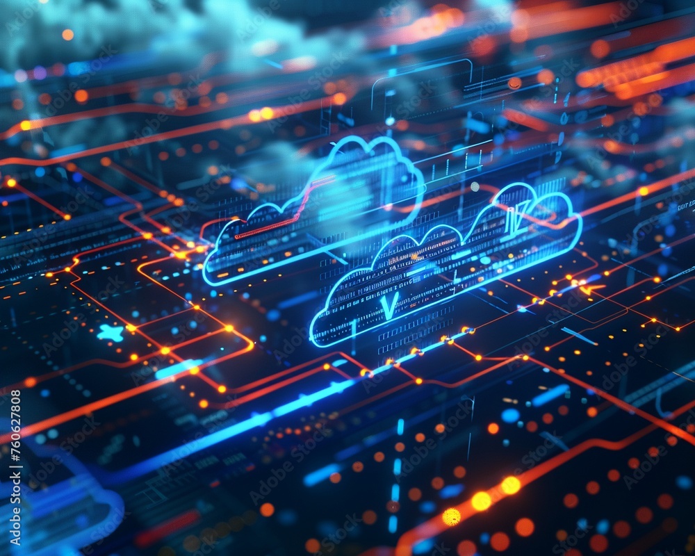 Modern cloud service platform showcasing seamless connectivity and data integration