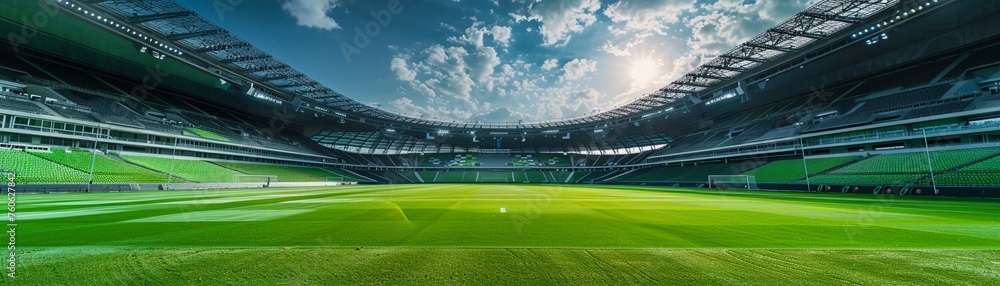 Fototapeta premium Maintenance and operation of green stadiums