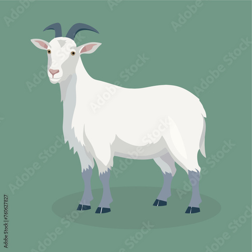 goat flat vector cartoon styl...