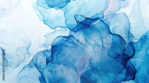 Detailed view of a painting with blue ink. Perfect for artistic projects