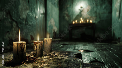 A ruined asylum, spooky and haunted