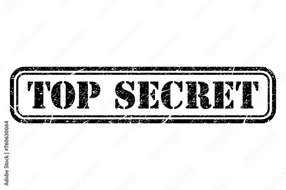 Top secret stamp symbol, label sticker sign button, text banner vector illustration Top secret stamp symbol, label sticker sign button, text banner vector illustration