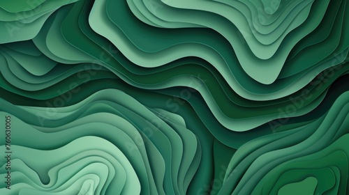 A vibrant green background with abstract wavy shapes. Perfect for adding a modern touch to designs