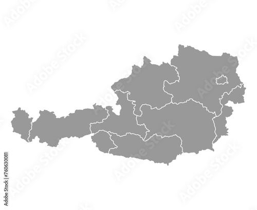 Austria map symbol shape, travel web flat concept icon symbol vector illustration