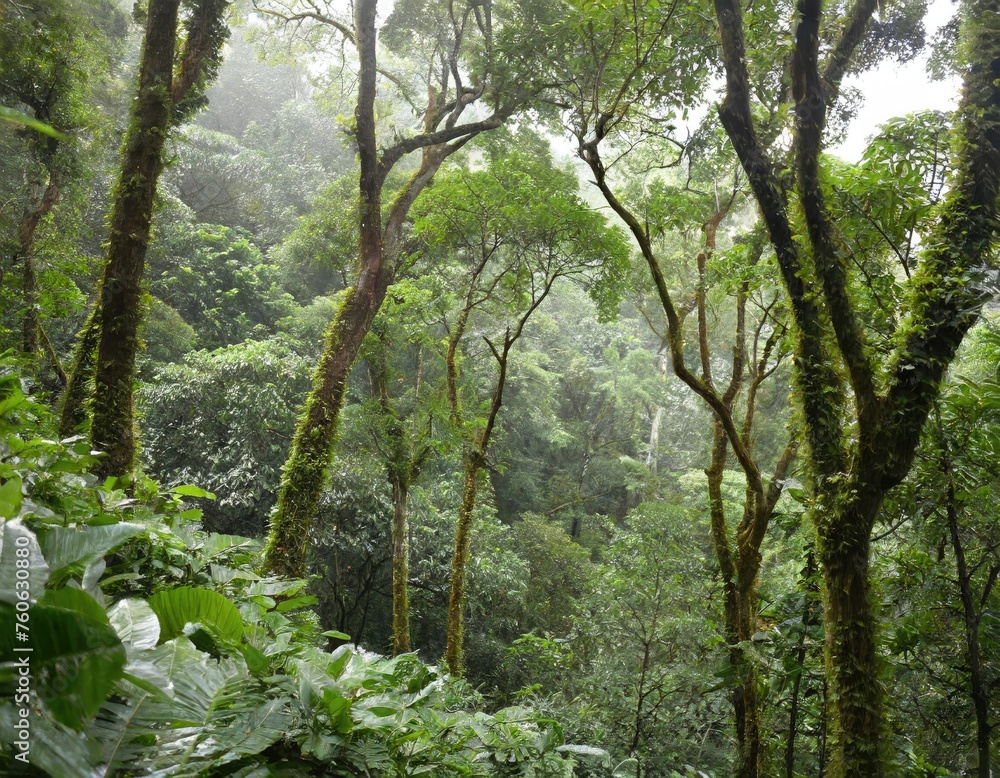 Rainforest trees for a healthy environment. Generated with AI Rainforest trees for a healthy environment. Generated with AI